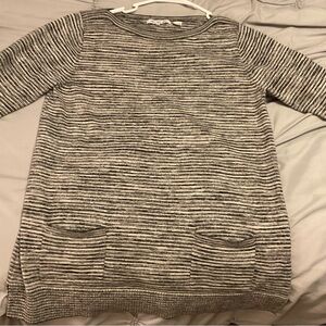 Eight Eight Eight Gray Striped Sweater